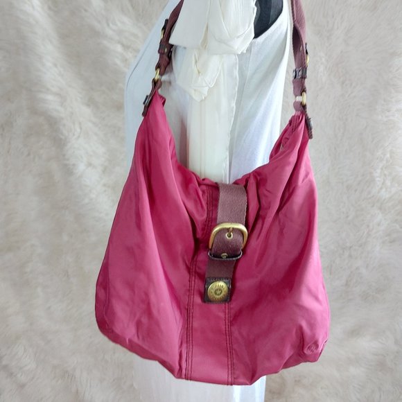 Kipling Women's Nordstrom Burgundy Cotton Canvas Hobo Bag - Picture 1 of 10